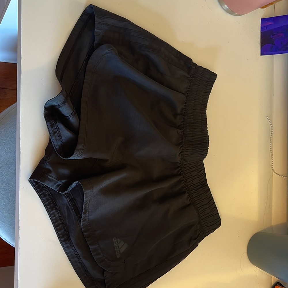 black adidas shorts